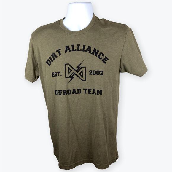 Dirt Alliance Off Road Military Green Graphic Mens Tee M - Picture 2 of 6